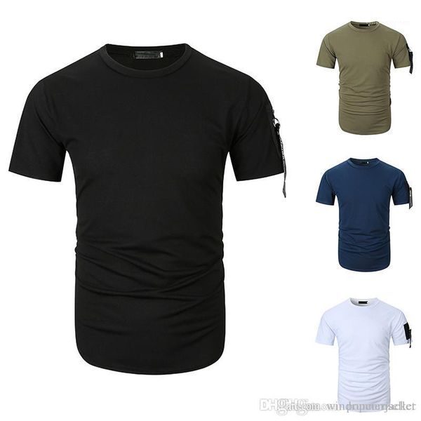 

sleeved crew neck casual sports mens t-shirt fashion male tee mens designer tshirt large size short, White;black