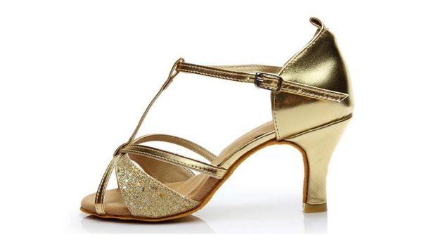 

2020 women dance shoes new bling low high heels 5-7cm professional ballroom latin dance shoes ladies tango peep toe girls, Black