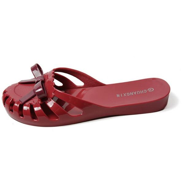 

spring and summer new women's shoes sandals flat heel jelly shoes female beach slippers female baotou home comfortable, Black