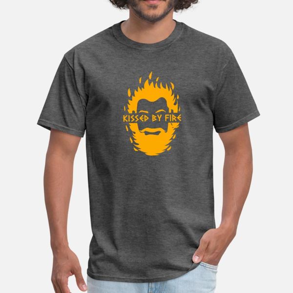 

kissed by fire t shirt men knitted short sleeve s-xxxl clothing graphic new style summer pattern shirt