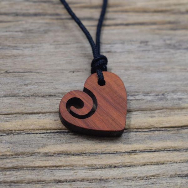 

sanlan 12pcs wood wave necklace with adjustable rope 55cm, Silver