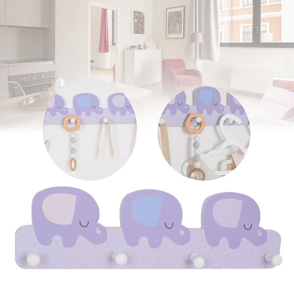 

practical decorative coat hook wall mounted cartoon elephant hat hanger door