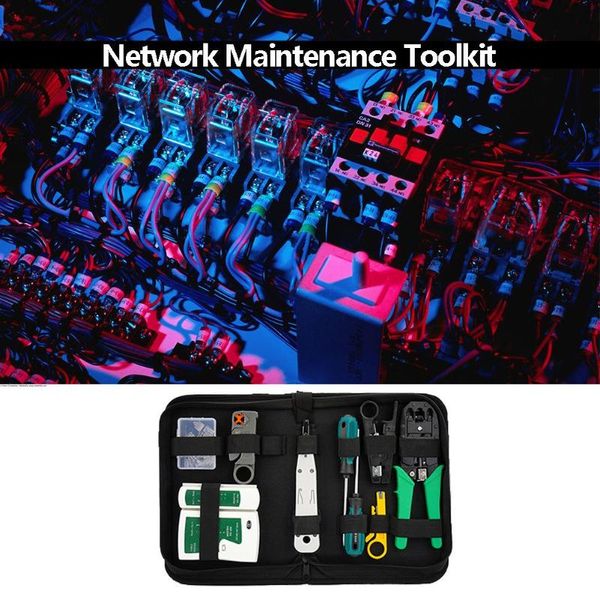 

professional hand tool sets 12pcs/set 4p2c/4p4c rj22 connectors cable tester portable phone crimper the cut-out port of blade flat and burr-