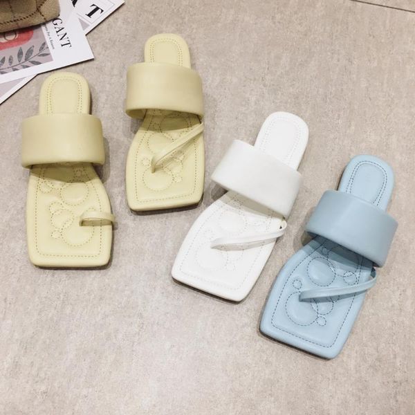 

anti-skid solid split toe sandales femme fairy candy color soft bottom flats flip flops fresh sewing round sandals female shoes, Black