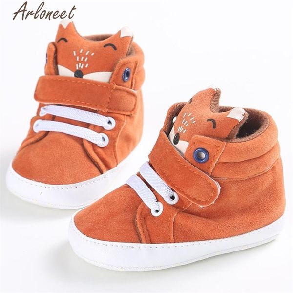 

3 colors first walkers baby shoes girl boys toddler fox head sneaker anti-slip soft sole drop shipped st20
