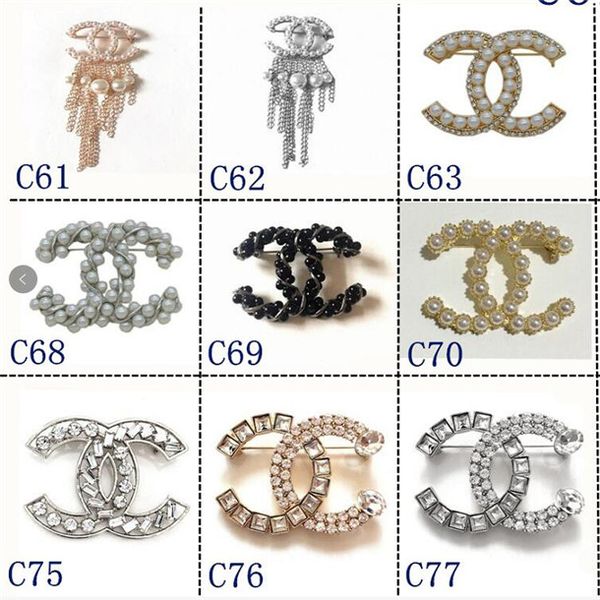 

2020 роскошные дизайнерские изысканный двойной письмо брошь для женщин заявление марка chanel rooches pins аксессуары ювелирные изделия пода, Gray