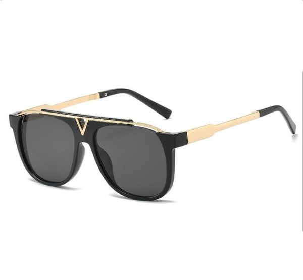 

trendy sunglasses metal frame personality ladies new fashion retro big frame v frame fashion street glasses, White;black