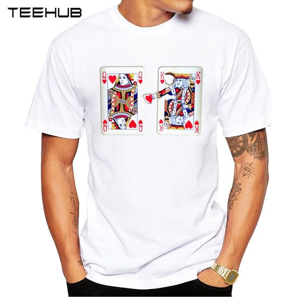 

2019 teehub men's fashion cards love printed short sleeve t-shirt hipster o-neck design cool desgin tee
