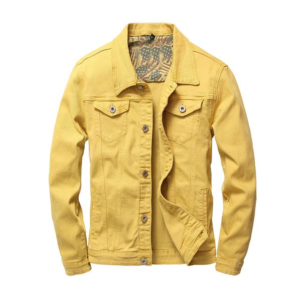 

men's jackets denim jacket solid color freight wear casual slim version, Black;brown