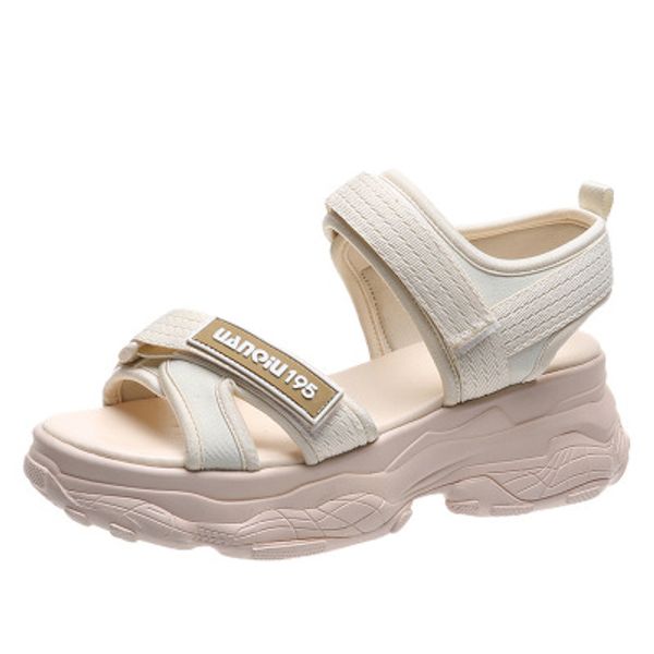 

platform sports sandals women 2020 summer new fashion trifle platform large size women sandals, Black