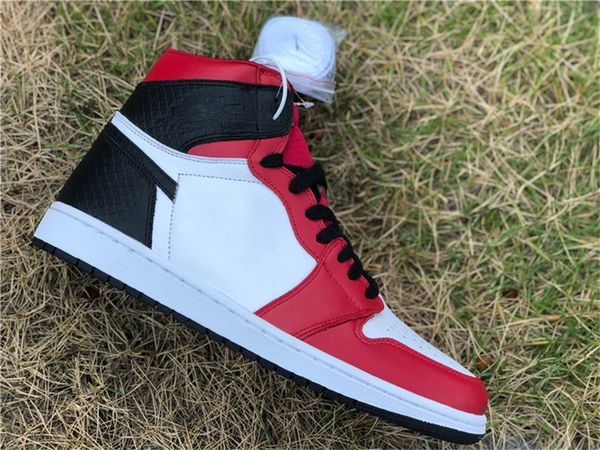 

air authentic 1 high og wmns satin snake basketball shoes men women gym red white-black outdoor sports sneakers with original box 5-13
