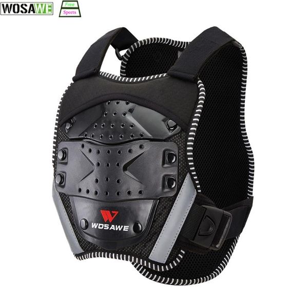 

wosawe детская куртка chest защиты оборудования мотоцикл gear дети назад поддержка велоспорт сноуборд protector, Black;blue