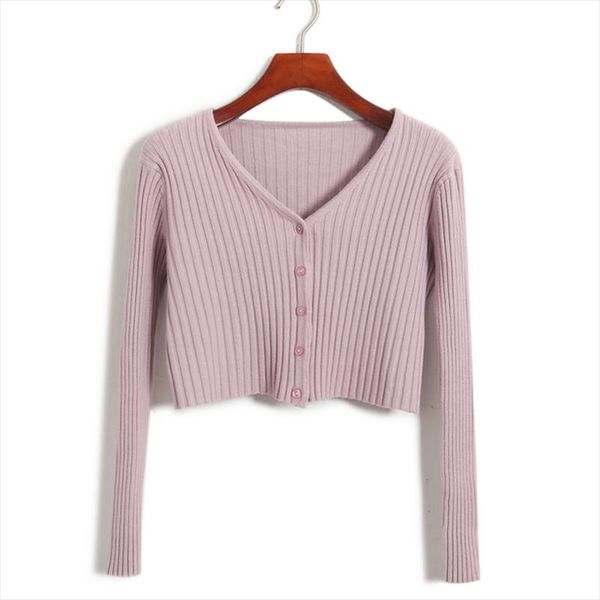 

2016 весна v шея полоса короткий дизайн длинный рукав кардиган свитер женщин тонкий высокий талии пальто перевозка груза падения, White;black