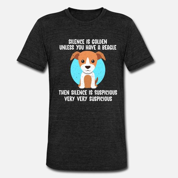 

silence is golden unless you have a beagle then t shirt men designs 100% cotton s-3xl original interesting building natural shirt