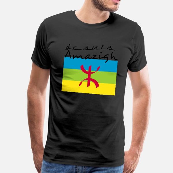 

je suis amazigh t shirt men print 100% cotton plus size 3xl gents cute breathable spring formal shirt