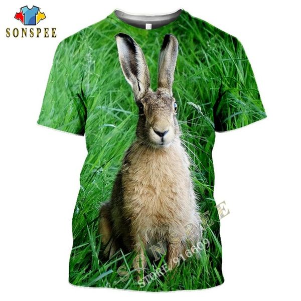 

hunting animal hare cute rabbit summer anime 3d print shirts funny graphic plus size men clothing
