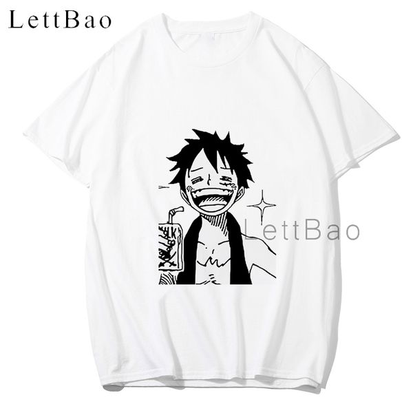 

cool t shirt casual one piece t-shirt boys anime summer tees 2020 luffy tshirt streetwear funny male casual men's t-shirt