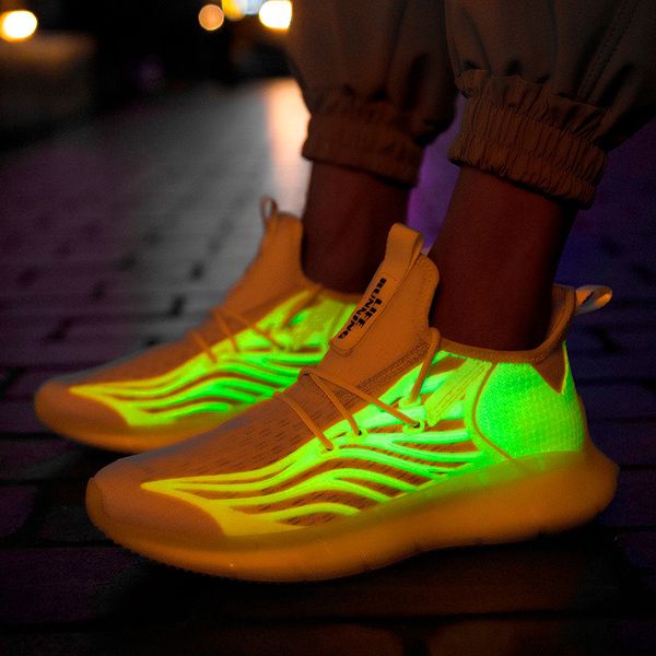 

2020 classic lace up mens casual shoes new breathable men's shoes fluorescent luminous tide zapatos de hombre, Black