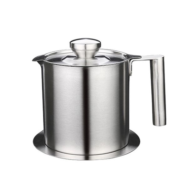 

bar pot kitchen cooking with strainer stainless steel oil container multipurpose