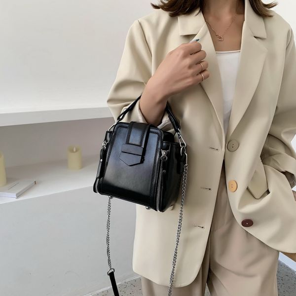 

2020 новый pu кожа лето ретро сумка ковш сумки женского crossbody сумка женских hasp цепь сумка