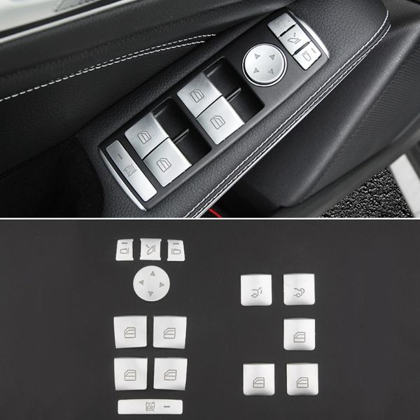 Auto innen Fenster Glas Lift-Taste Abdeckung trim Aufkleber Für Mercedes Benz A B C E CLA GLA ML GL GLE GLS GLK Klasse Zubehör