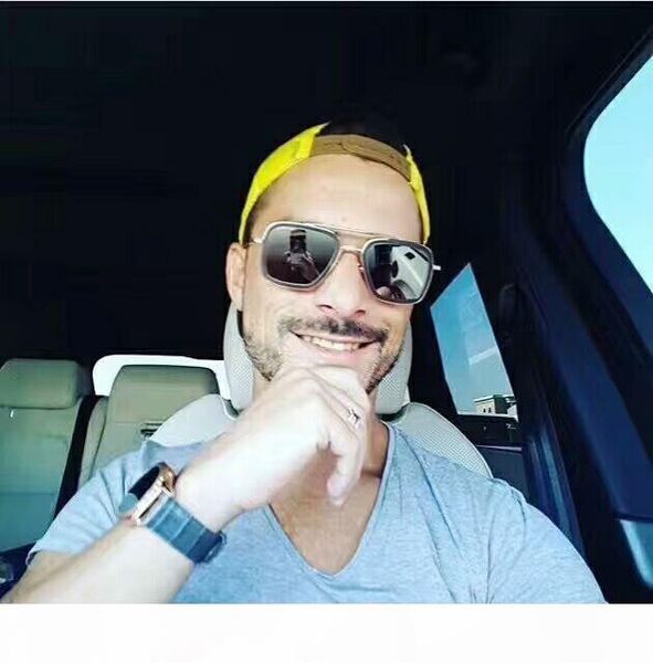 

metal gold square pilot sunglasses grey shaded 7806 sun glasses fashion designer brand sunglasses new with case, White;black