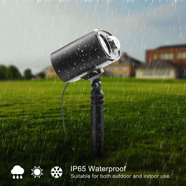 

snowflake led moving head stage light landscape projector laser lamp for 3 modes christmas lights outdoor garden decoration