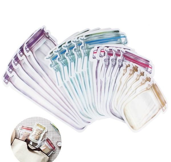 

storage ziplock snack sandwich reusable jar shape mylar er saver zipper biscuit zip leakproof plastic food bags bag lock ce2007 jdylc