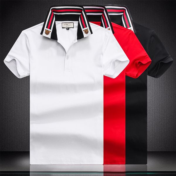 

casual mens designers polo embroidery luxurious mens polo shirts fashion shirt men women high street casual tees size m-3xl, White;black
