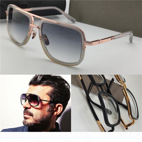

new luxury sunglasses one 2030 men design metal vintage fashion style square frame outdoor protection uv 400 lens eyewear with case, White;black