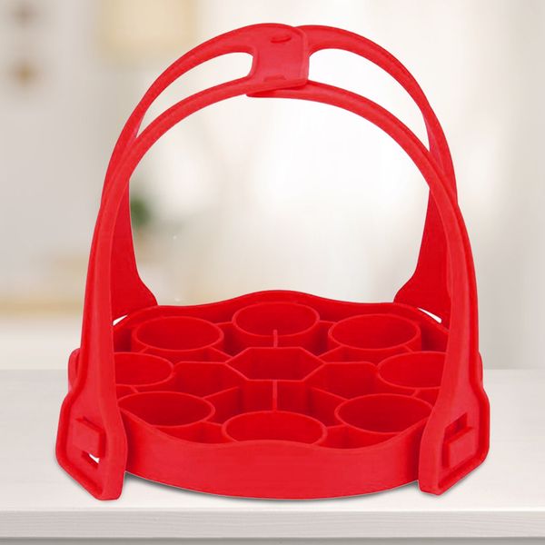 

pressure cooker sling silicone steamer mat heat insulated dual handle anti slip