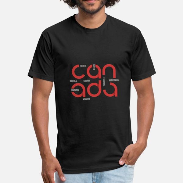 

canada typography t shirt men designing cotton o-neck letters cute new style summer style outfit shirt