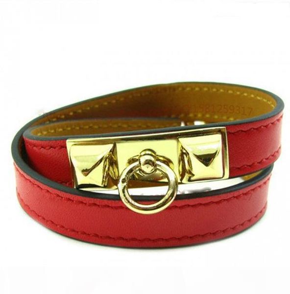 

accessories wholesale two rivet punk wind leather bracelet, double leather spin, star bracelet, female bracelet, Black