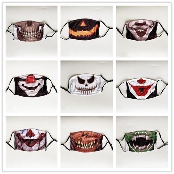 

halloween cotton mask fashion pumpkin reusability washed mask pm2.5 breathing filters masks cotton mask dwe726