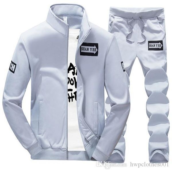 

designer tracksuit men sweat suits springbrand mens jogger suits jacket + pants sets sporting tracksuit men track suits, Gray