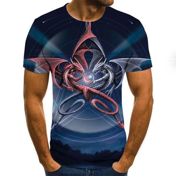 

summer hipster rock o -neck 3d 3d print shirts oversized comics comics men clothing