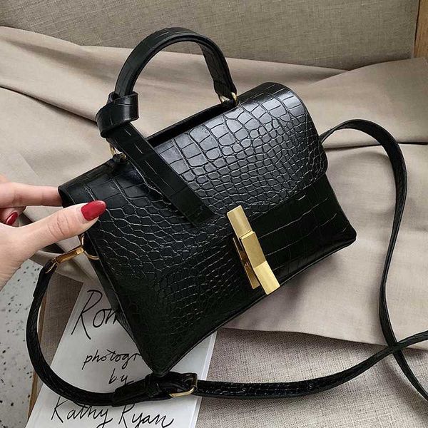 

fashion crocodile pu leather women crossbody shoulder bags 2020 luxury designer handbags ladies messenger bags female purses