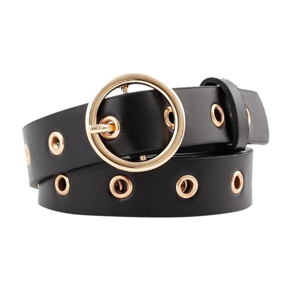 

brand woman luxury belt gold buckle black leather belts for women jeans fashion ladies waist ceinture femme waistband 2020 #t1p, Black;brown