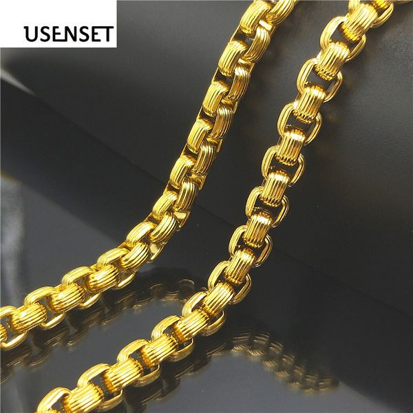 

usenset stainless steel fine grained necklace box chain fashion new curb chain jewelry accessories for men and women ys27, Silver
