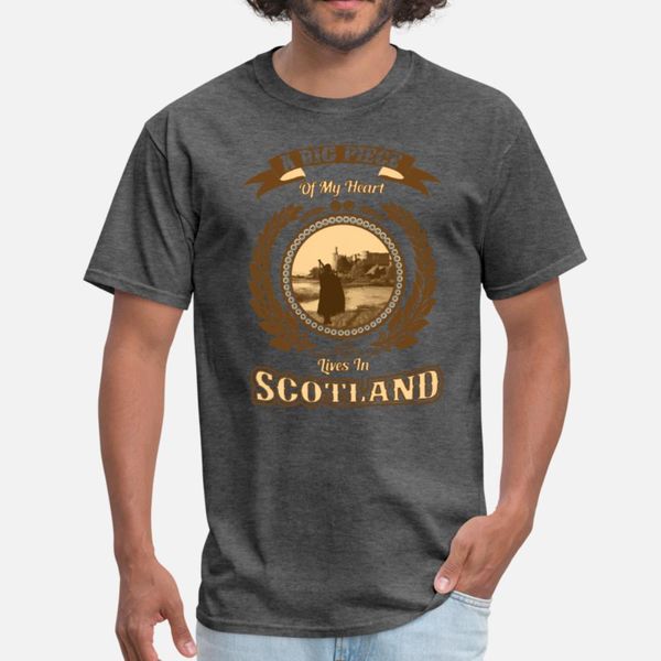 

scotland a big piece of my heart t shirt men designs 100% cotton o neck cool fitness basic summer kawaii shirt