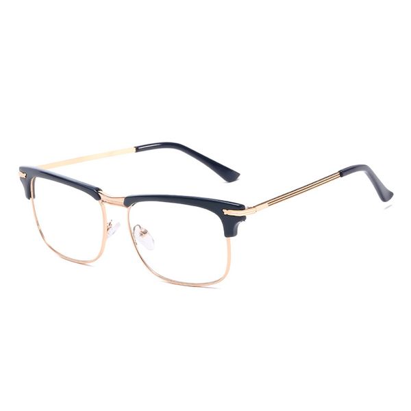 

fashion square clear lens glasses women classic men's reading eyeglasses optical frames computer eyewear oculos 1958x, Black