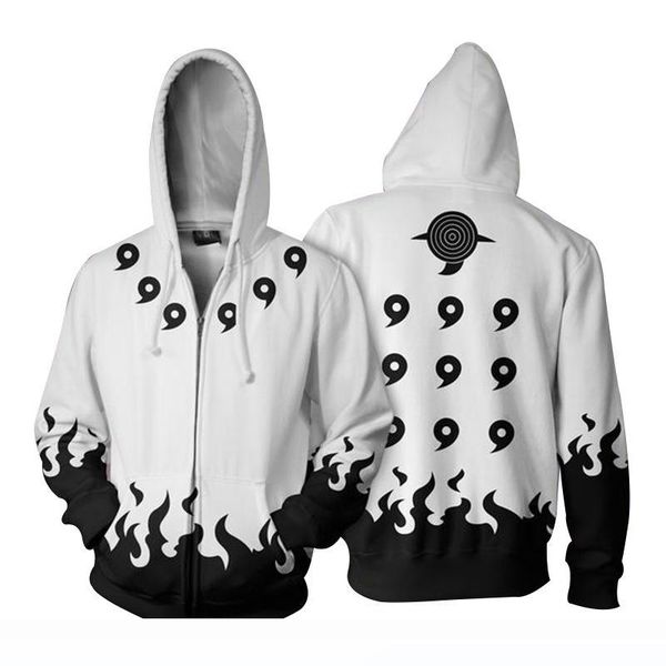 

3d zip up hoodie men anime 3d print cosplay sweatshirt long sleeve hoody streetwear zipper jacket hipster, Black