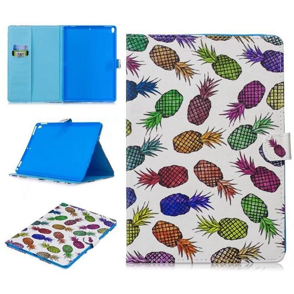 

cgjxs pineapple leather case for ipad mini 1 2 3 7 .9inch ,ipad 2 3 4 ,5 6 air 2 9 .7 pu flower butterfly lion cat owl wallet card skin cove