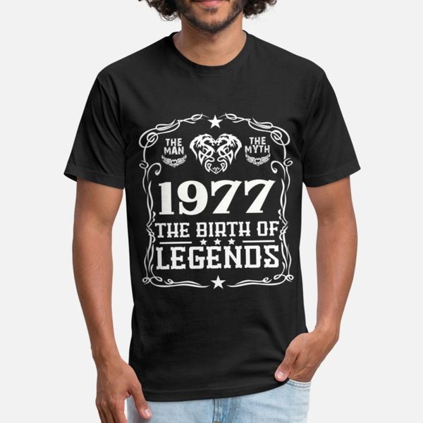 

legends 1977 t shirt men customized 100% cotton plus size 3xl fitness authentic spring autumn cool shirt