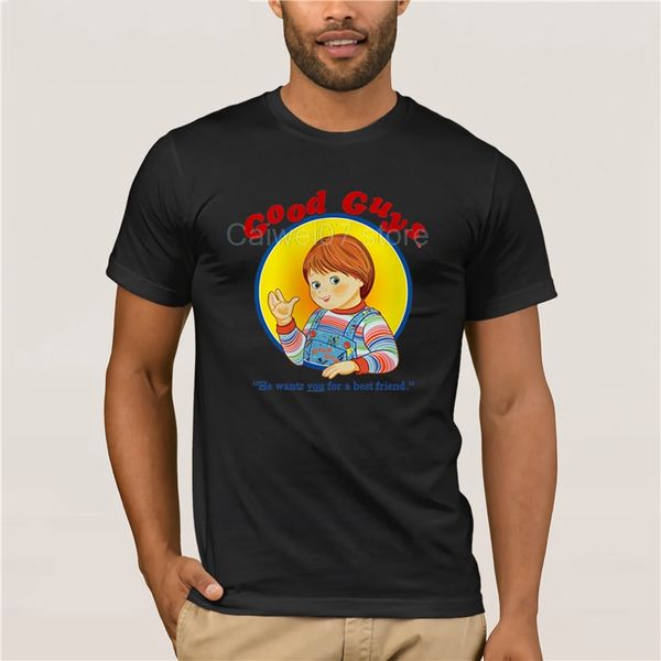 

чаки t shirt men высокое качество прохладный streetwear мужчины тенниска вскользь horror tshirt чаки печать o шеи мужской одежды