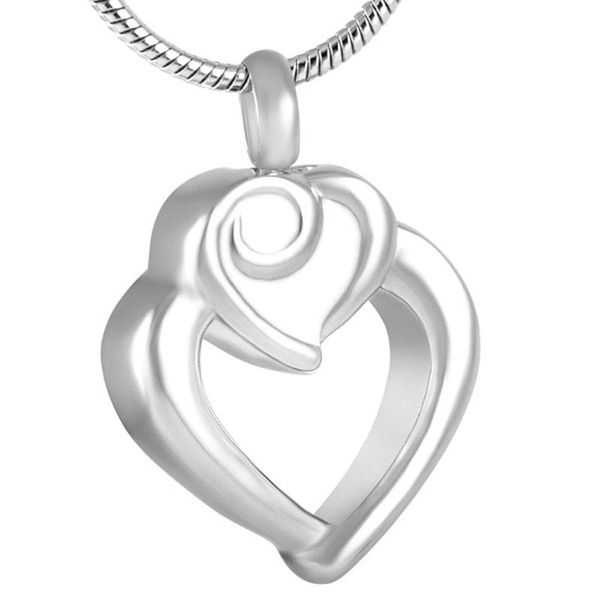 

h106 silver color enamel heart in cremation urn pendant memorial keepsake necklace stainless steel ashes holder memory jewelry