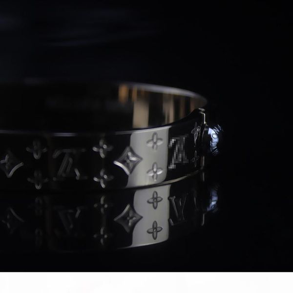 

design jewelry women titanium steel bangle woman rose gold bangles charms gifts for women valentine's day fine jewelry, Black