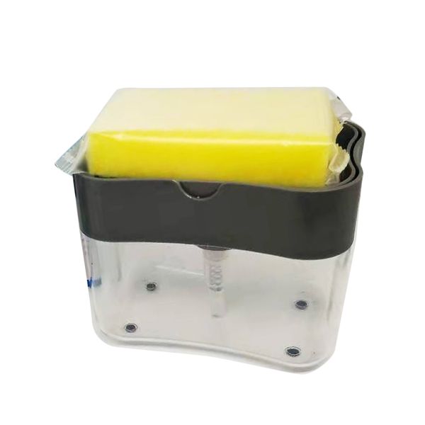 

hand push sponge soap pump water resistant portable dispenser home kitchen