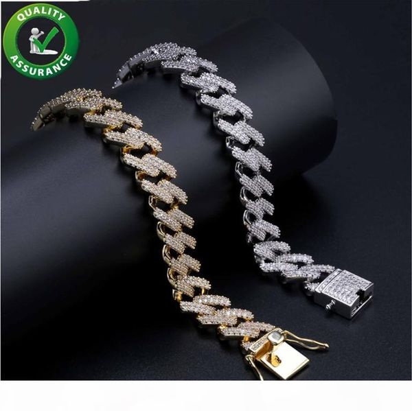 

mens gold bracelets luxury designer jewelry women bracelet iced out miami cuban link chain designer style charms bangle love micro paved cz, Black