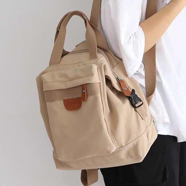 

joypessie fashion girl black school bag female bookbag canvas bagpack women backpack for teenagers travel mochila rucksack